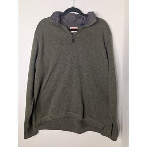 Wrangler Authentics Men's Fleece Forest Green 1/4 Zip XL